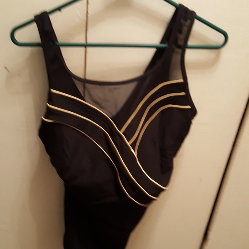 Black And Gold Swimsuit